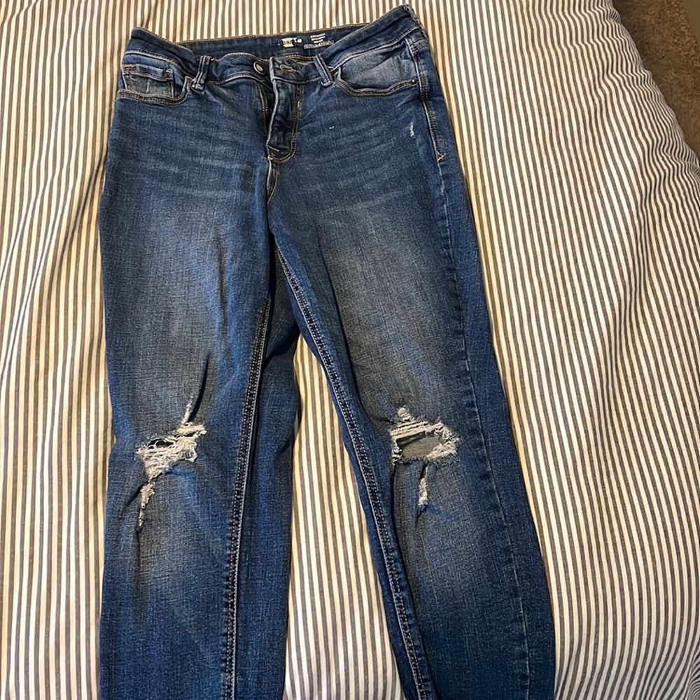 Old Navy skinny jeans, distressed